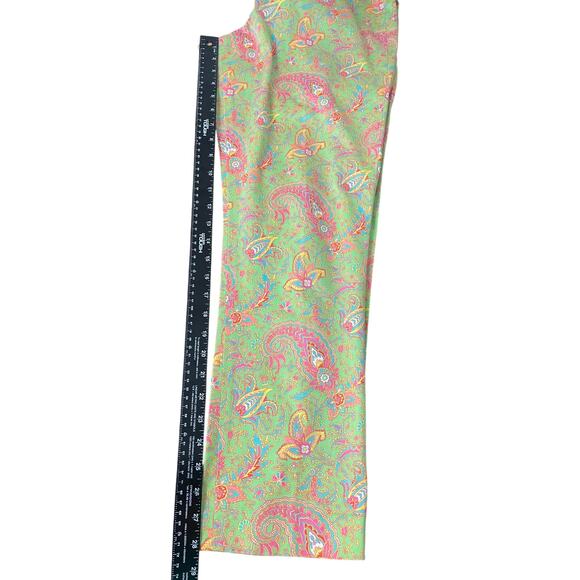 Lauren Ralph Lauren Women's Paisley Pants Size 12 Trousers Bright Spring Easter - Picture 12 of 16